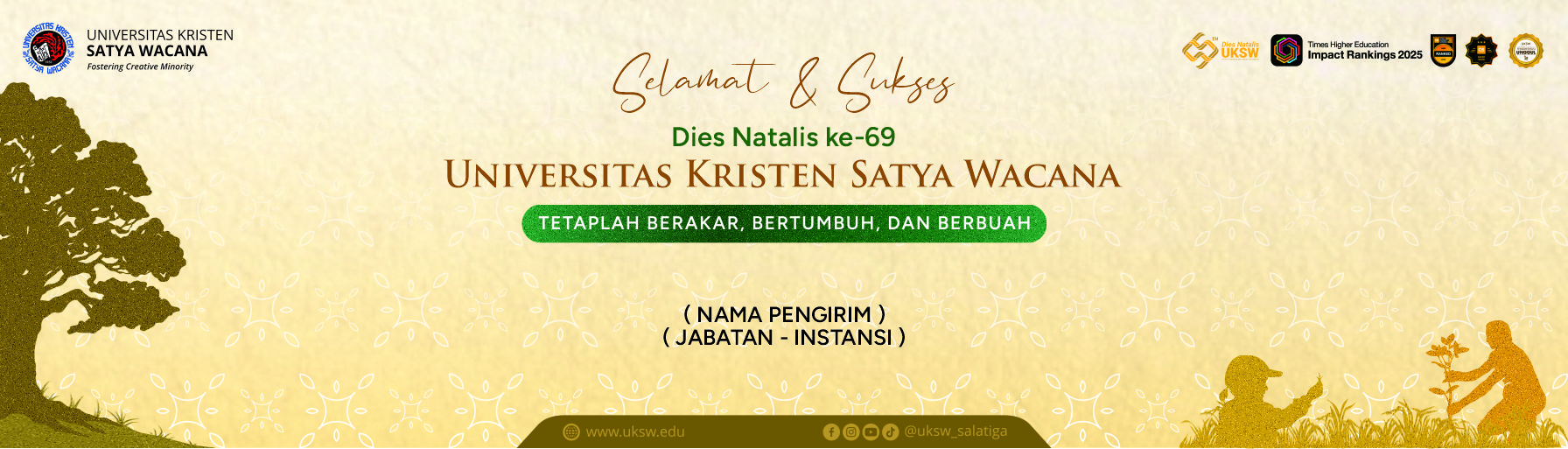 Template 2: Ucapan Dies Natalis 68 UKSW