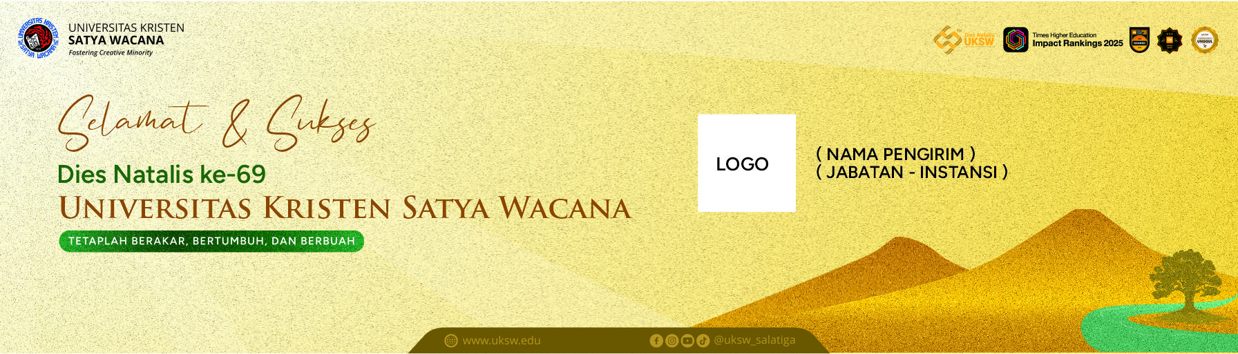 Template 1: Ucapan Dies Natalis 68 UKSW