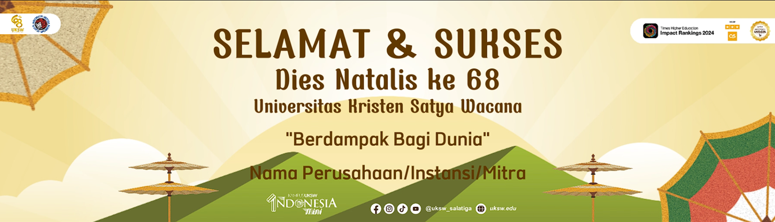 Template 3: Ucapan Dies Natalis 68 UKSW