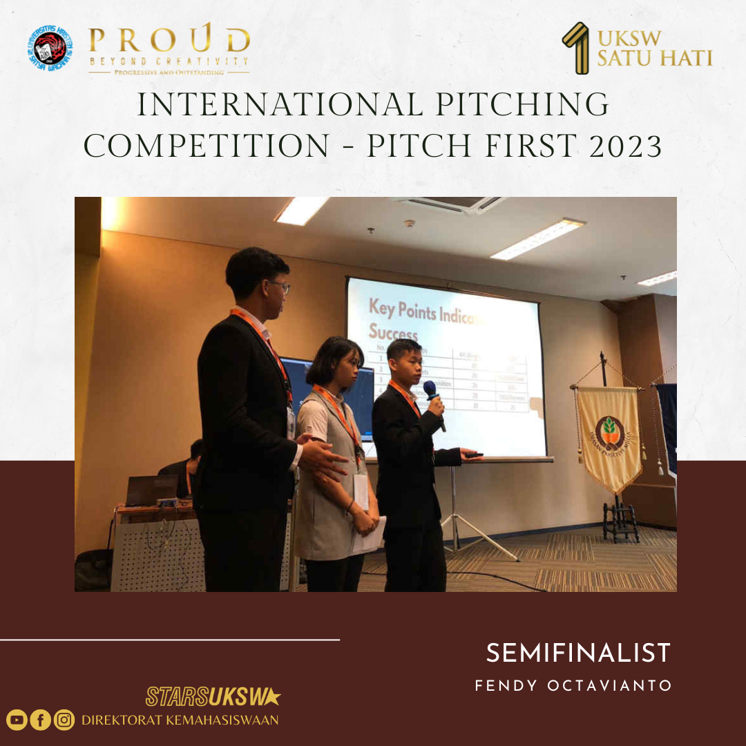 KBM Debat UKSW - International Pitching Competition - PITCH FIRST 2023