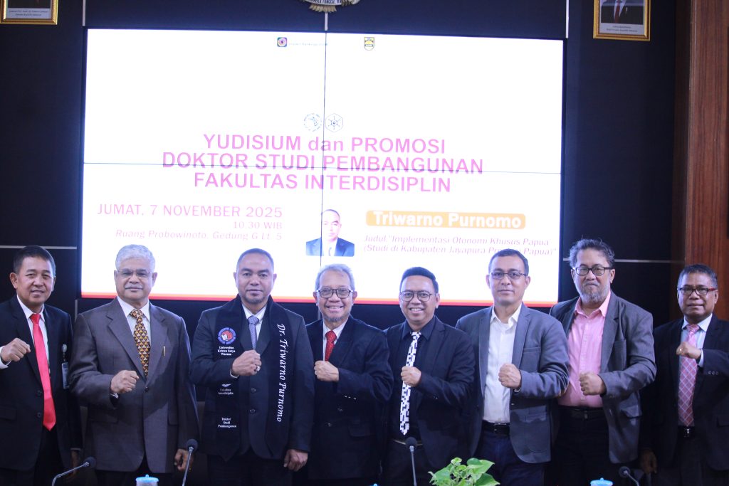 Triwarno Purnomo doktor UKSW gagas model Otonomi Khusus Papua berbasis kearifan lokal