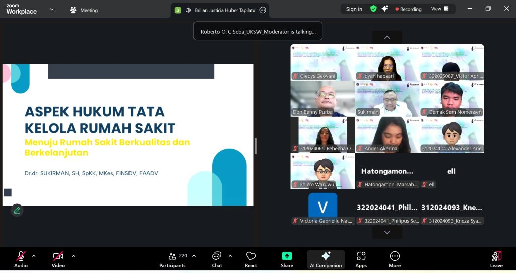 Webinar Hukum Kesehatan UKSW
