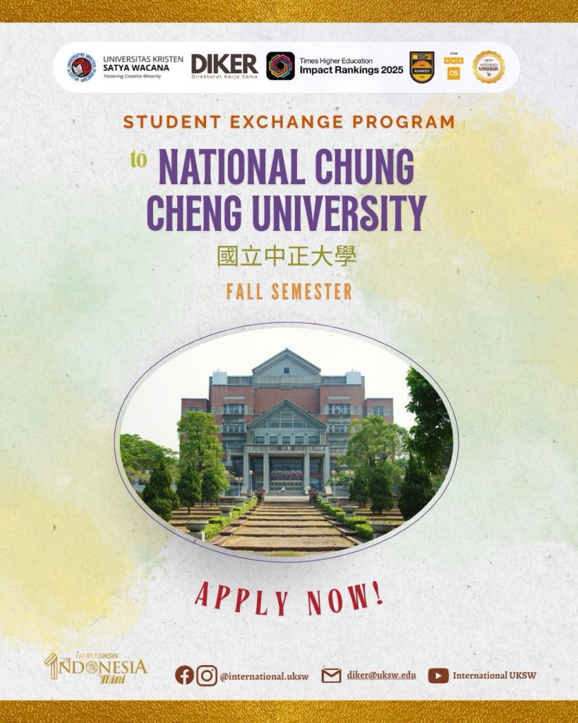 Student Exchange Program at National Chung Cheng University (CJCU), Taiwan
