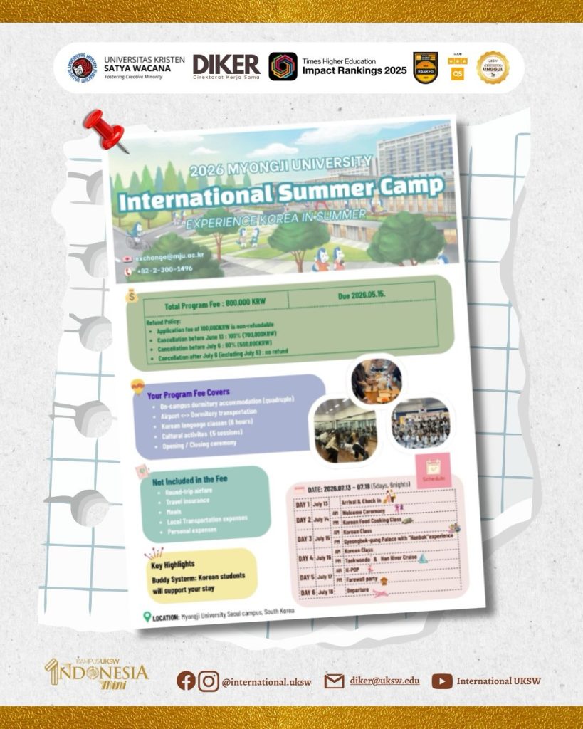 The International Summer Camp 2026 at Myongji University, Seoul, South Korea