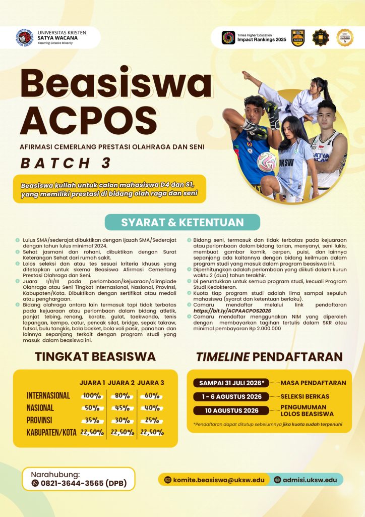 Beasiswa Afirmasi Cemerlang UKSW 2026