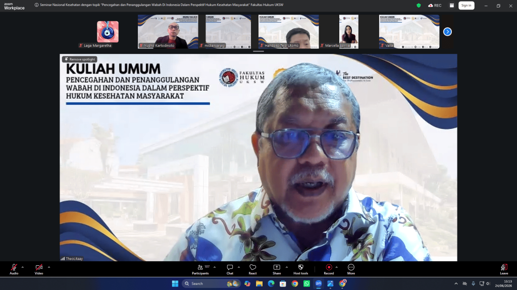 Belajar dari Pandemi; FH UKSW Soroti Regulasi Darurat Kesehatan Melalui Kuliah Umum