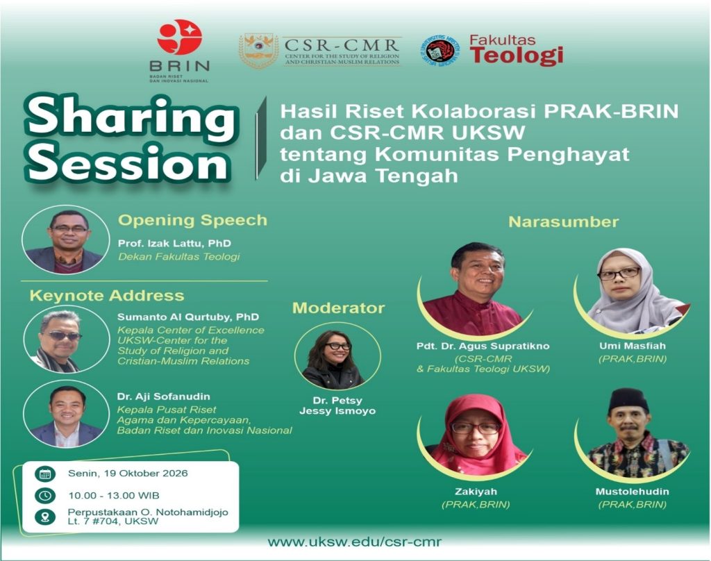 Sharing Session on Outcomes of Research Collaboration between CSR-CMR and BRIN on the Local Belief Community in Central Java